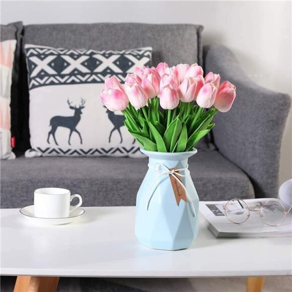 30 Pcs Fake Latex Tulips Artificial Flowers Faux Tulip Stems Real Touch Tulips - Picture 5 of 7